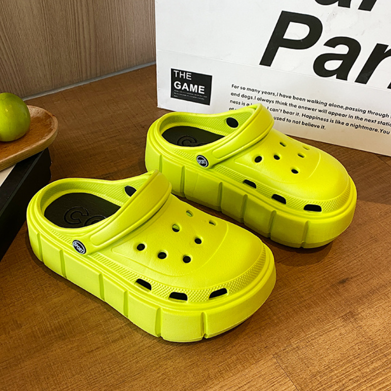 雲朵柔軟觸感涼鞋 夏日沙灘兩穿包頭涼拖水鞋 厚底增高 時尚外穿