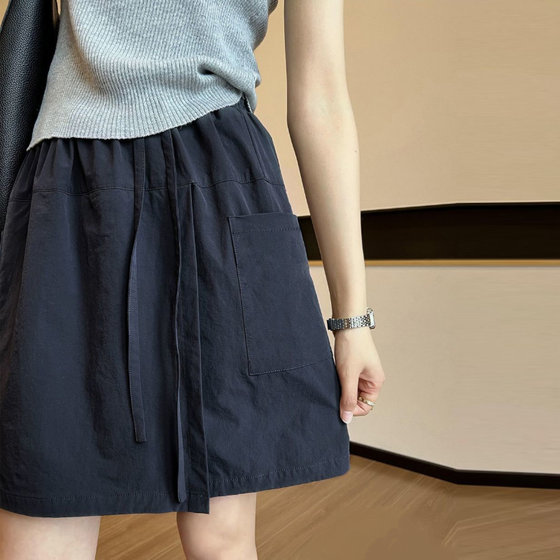 抗UV高腰A字褲裙 濕熱天專屬 薄款顯瘦寬鬆大碼短褲褲裙