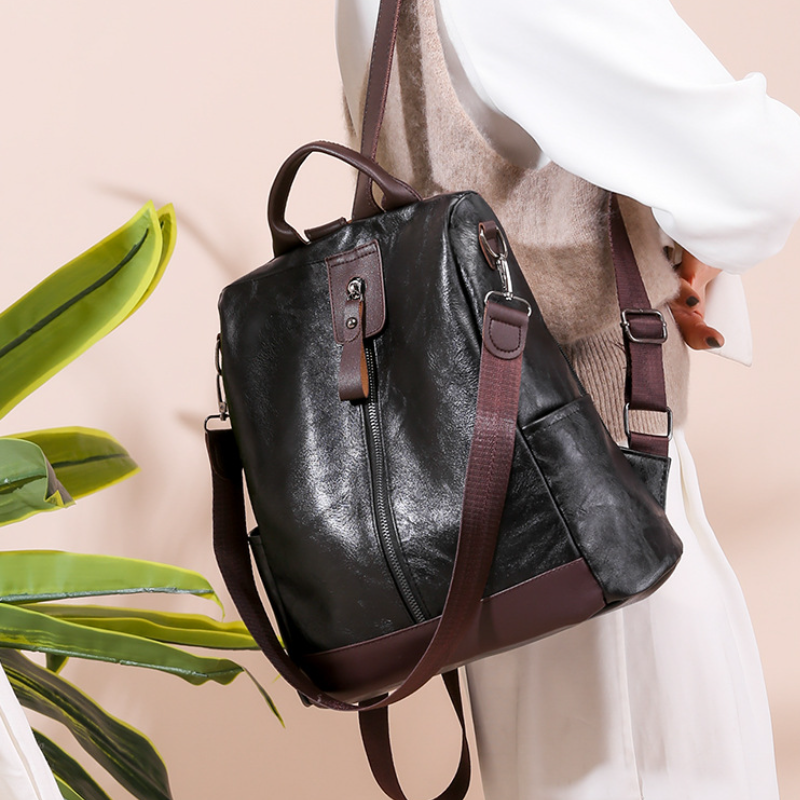 歐美復古雙肩背包—休閒防盜設計，戶外旅行必備