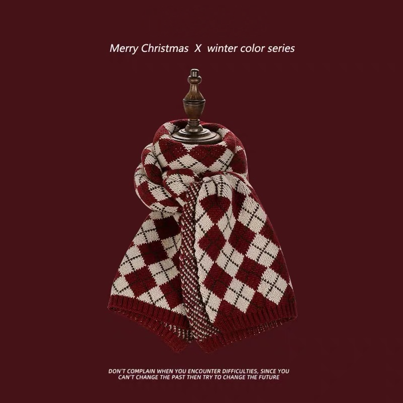 【贈】聖誕新年款秋冬圍巾 紅色系列超萌麋鹿聖誕小鹿 送禮首選