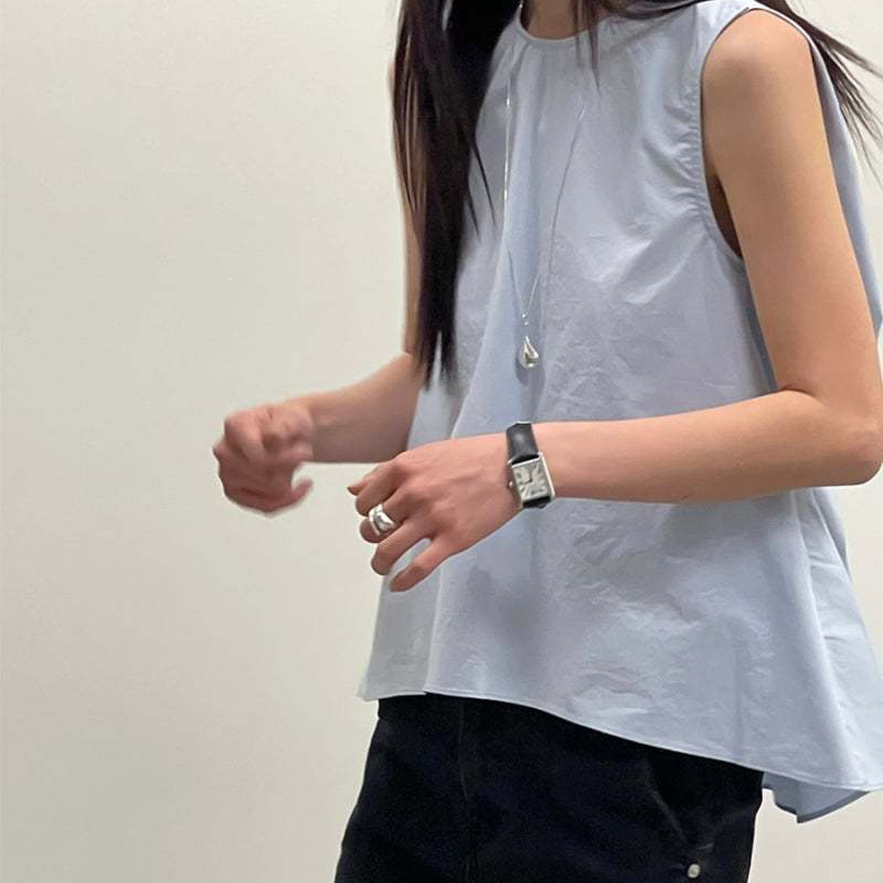 背心吊帶套頭夏季簡約正反穿襯衫