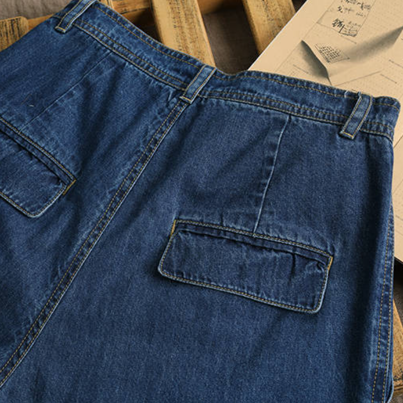 韓系．拖地牛仔褲 懷舊牛仔褲 復古新款高腰顯瘦寬寬鬆拖地牛仔長褲