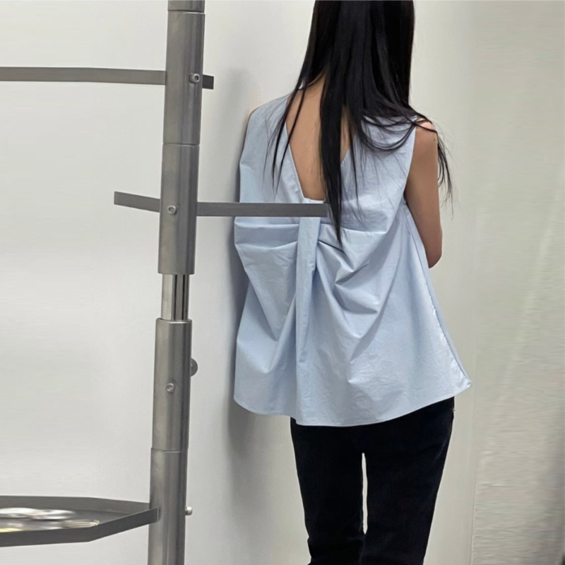 背心吊帶套頭夏季簡約正反穿襯衫