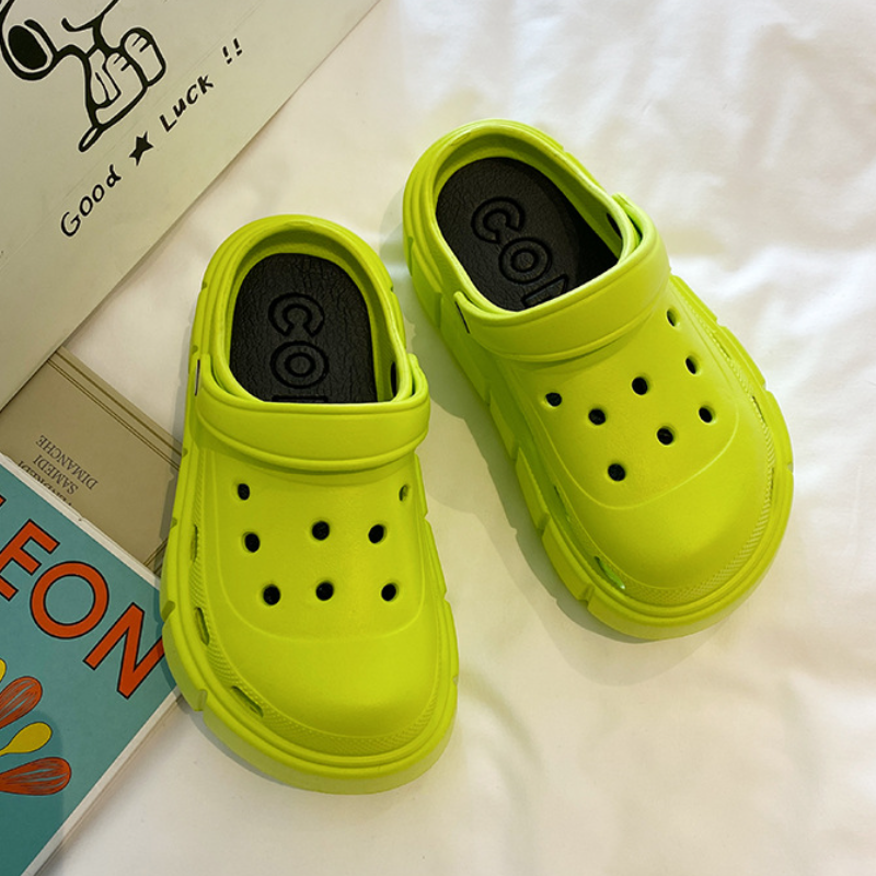 雲朵柔軟觸感涼鞋 夏日沙灘兩穿包頭涼拖水鞋 厚底增高 時尚外穿