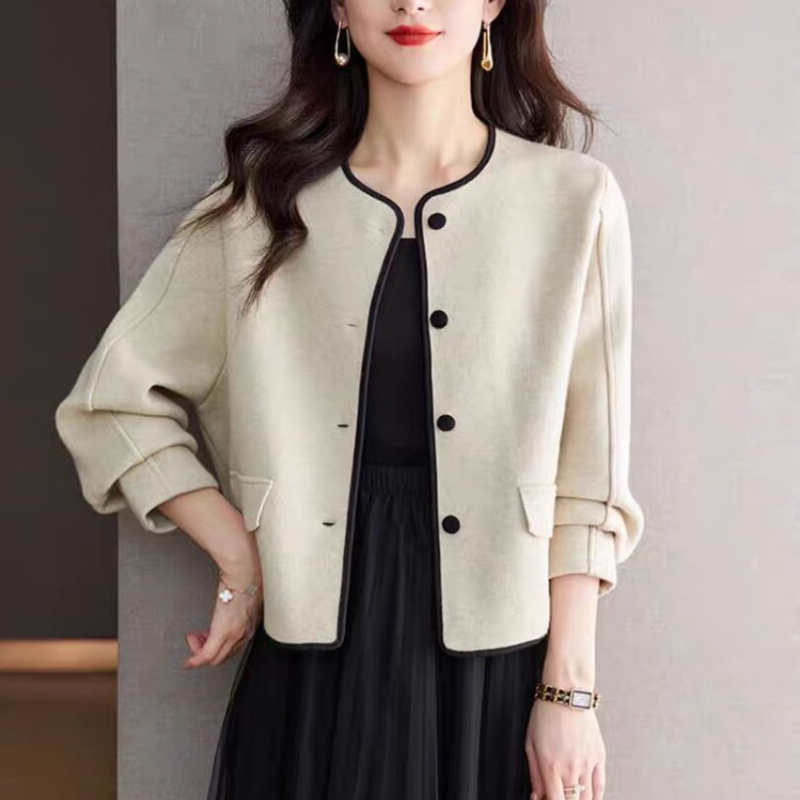 優雅氣質超好看開襟衫短外套 小香風搭配連身裙外搭