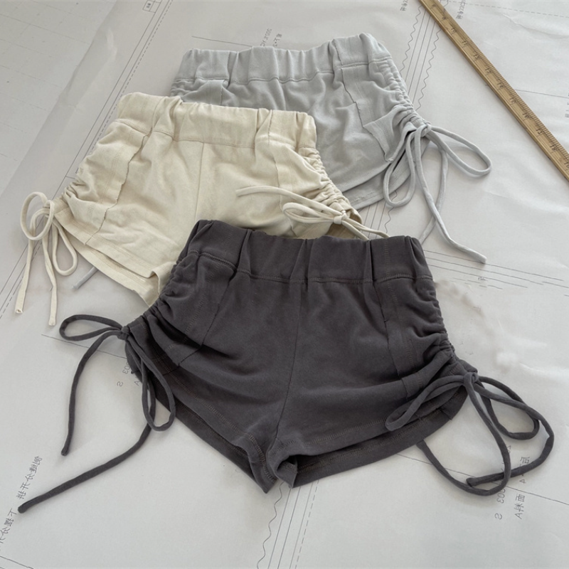 韓系·高腰抽繩超短褲真理褲 辣妹熱褲顯瘦 運動褲休閒辣妹褲