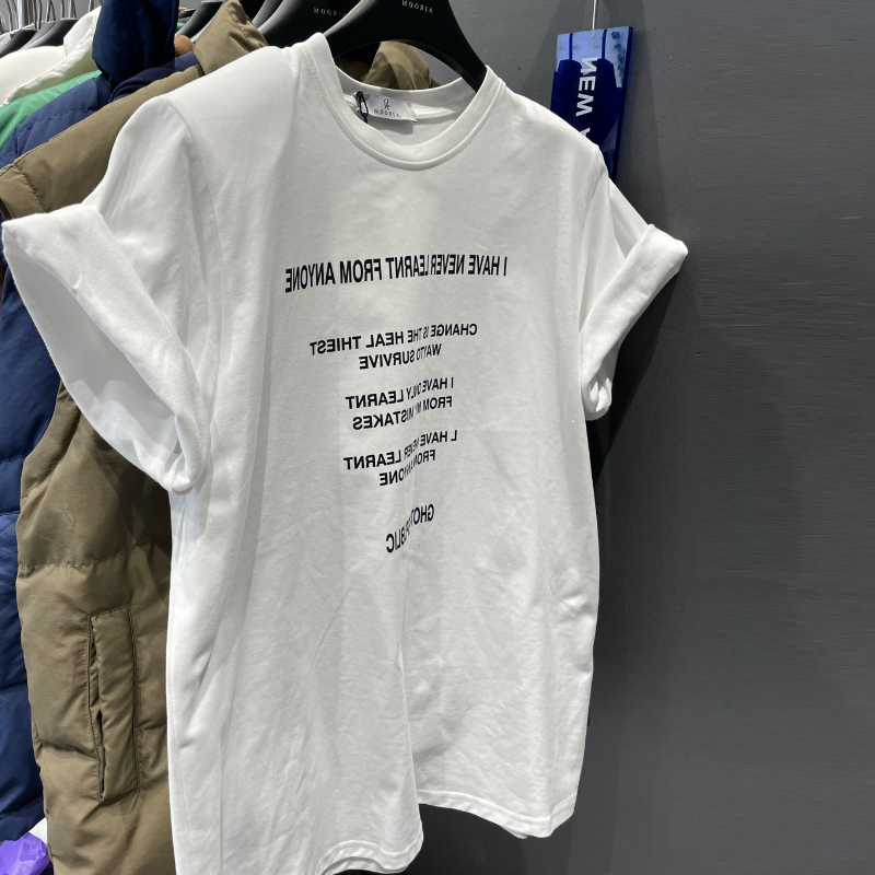 韓國東大門韓系潮流字母印花短袖上衣