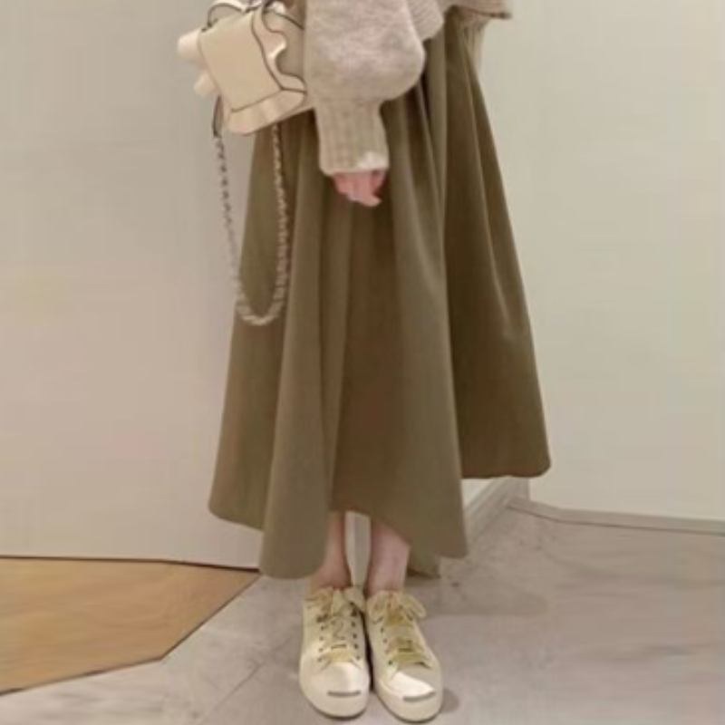 【單品可選】優雅韓系套裝 連帽針織上衣秋冬新款溫柔半身裙兩件套