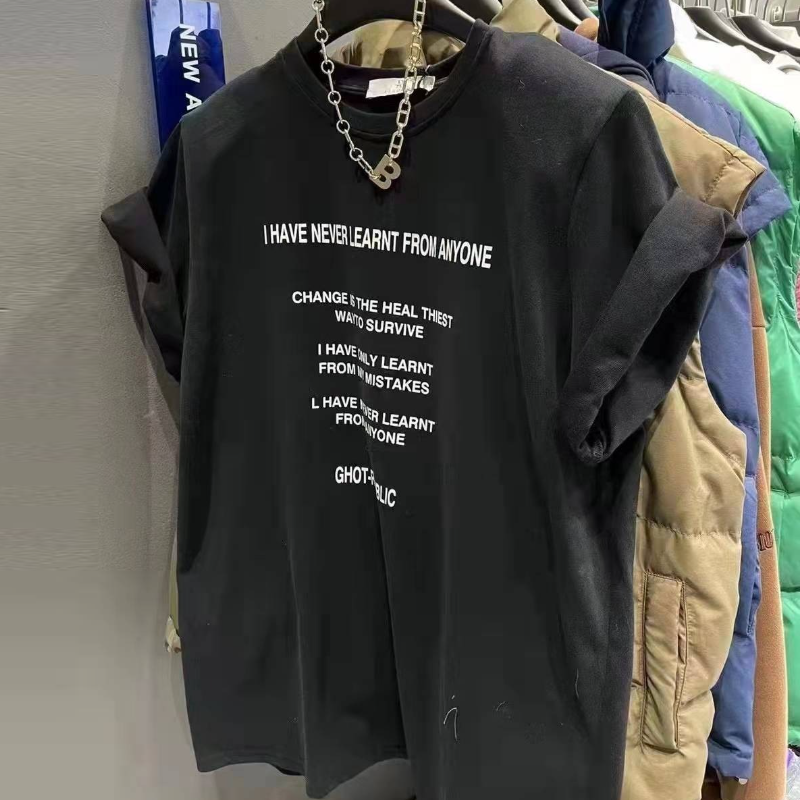 韓國東大門韓系潮流字母印花短袖上衣