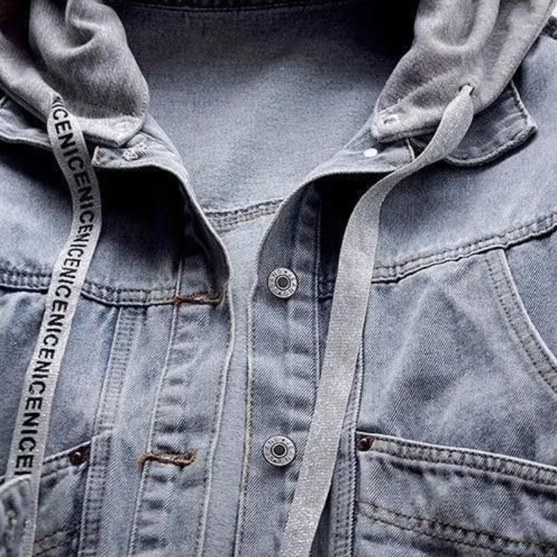 韓版寬鬆牛仔外套短款連帽夾克多口袋百搭上衣秋冬