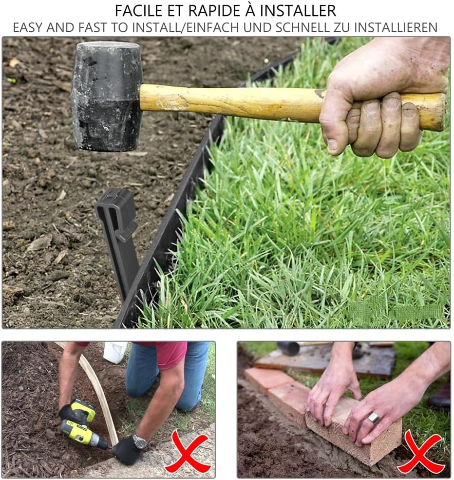 Bordura Per Prato Windhager - 20 Cm X 9 M, Verde, In Plastica Per Aiuole E Sentieri - Foto 13