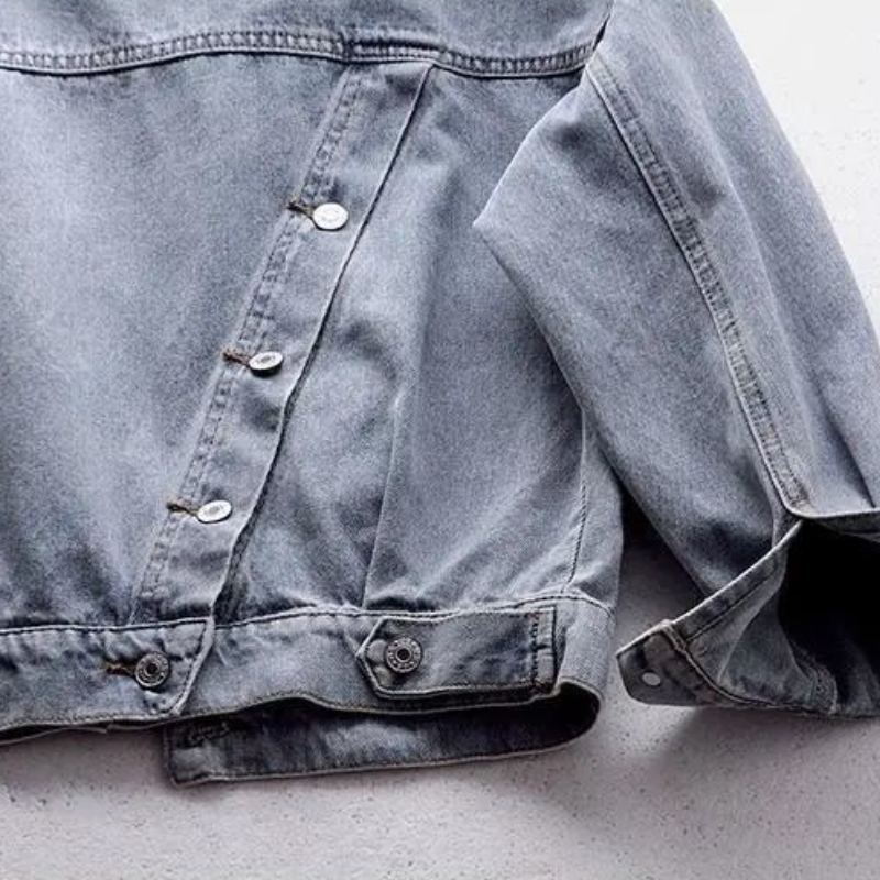 韓版寬鬆牛仔外套短款連帽夾克多口袋百搭上衣秋冬