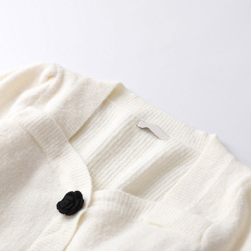 日系風格兩件式套裝 高質感無袖連身裙+針織外套 早秋氣質穿搭