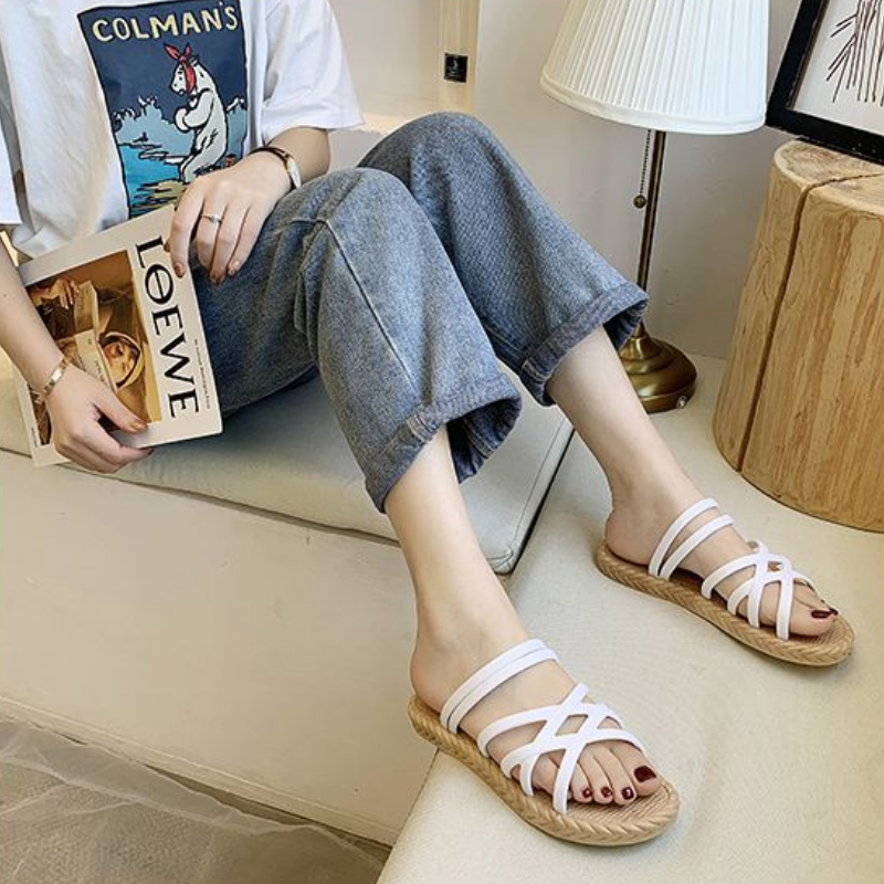 【買1享2】厚底羅馬涼拖鞋 沙灘外穿顯瘦神拖 結帳自動帶2雙