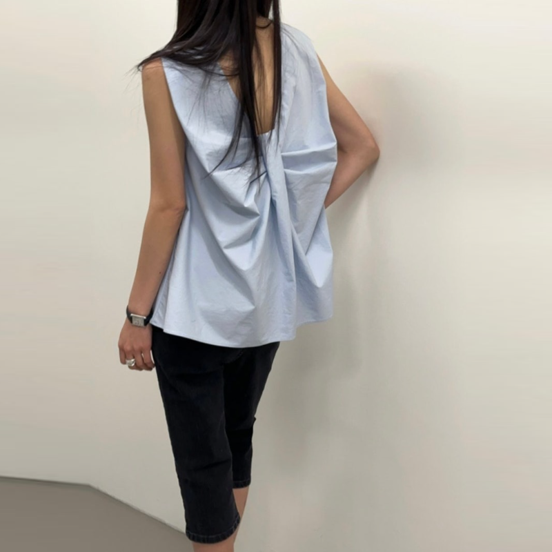 背心吊帶套頭夏季簡約正反穿襯衫