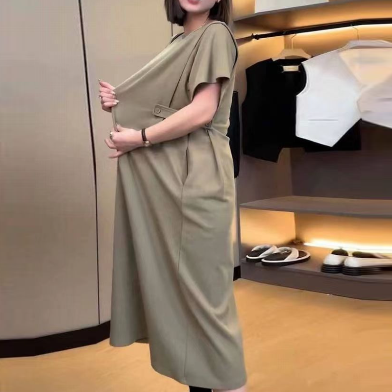 日版設計款連身裙 華麗寬鬆顯瘦洋裝