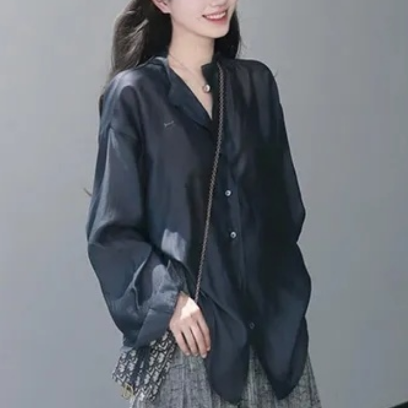 【單品可選】溫柔系時尚兩件套-設計感襯衫+高腰半身裙 韓版輕鬆穿搭