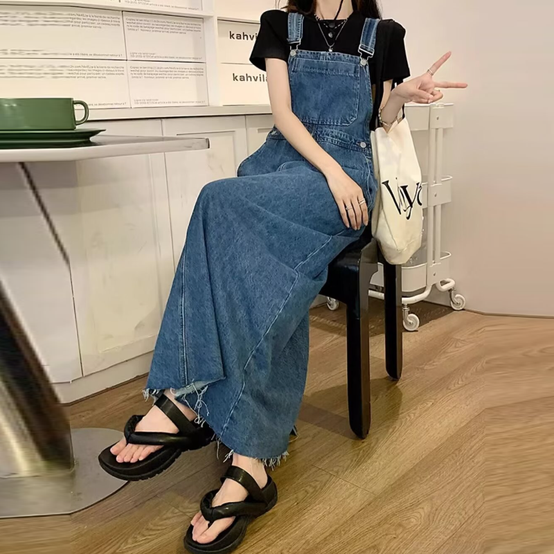 簡約．減齡顯瘦牛仔吊帶背帶裙