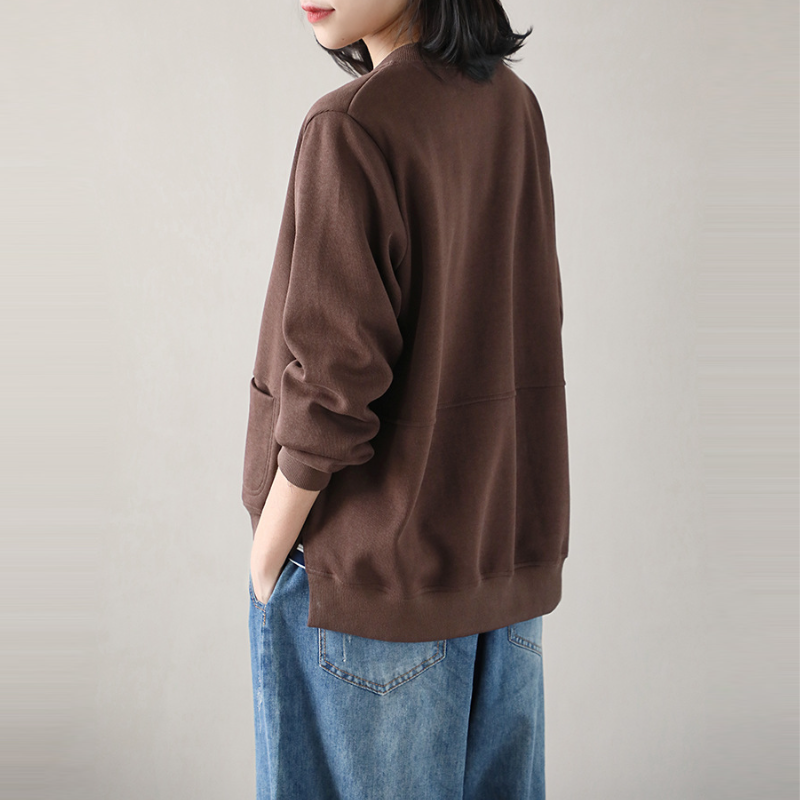 韓版休閒拉鍊外套-春秋寬鬆百搭棒球服風夾克