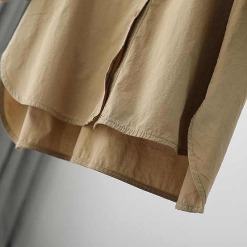 韓版寬鬆燈籠袖襯衫-春夏薄款大尺碼七分袖上衣