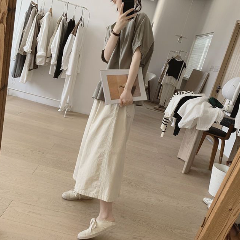 韓系chic 立領 壓褶 不規則 素面 簡約 襯衫