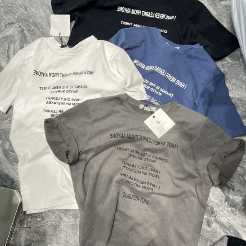 韓國東大門韓系潮流字母印花短袖上衣