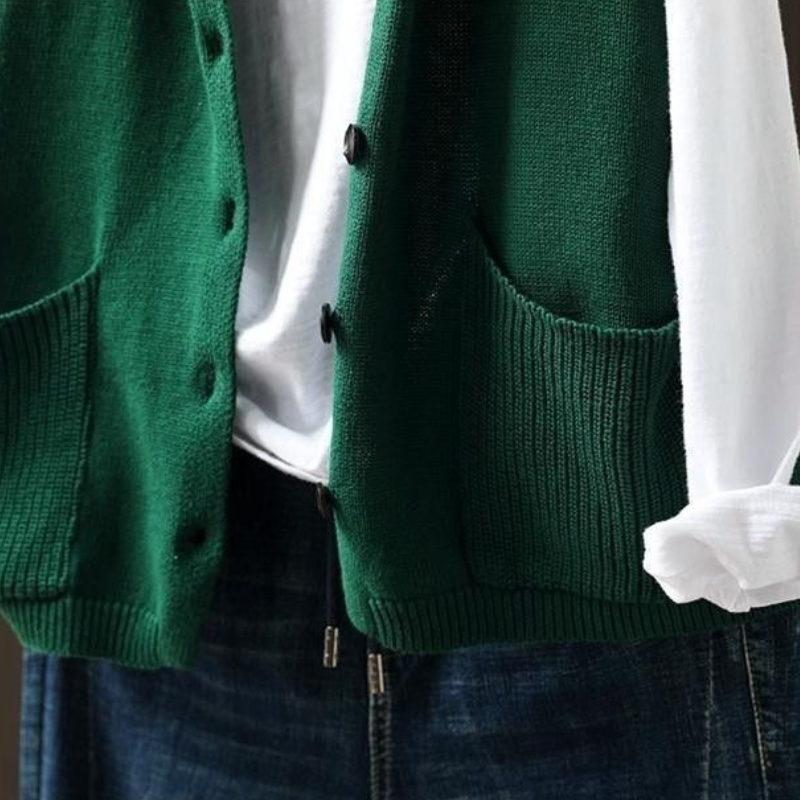 文藝連帽針織背心-秋冬寬鬆休閒雙口袋無袖外穿設計