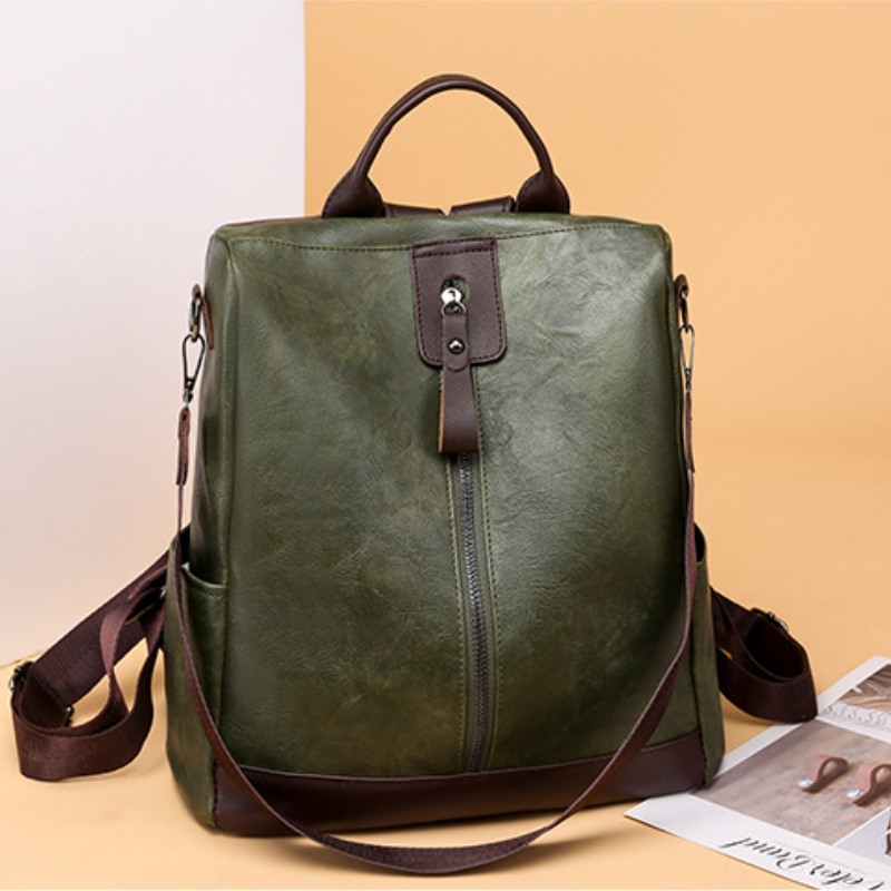 歐美復古雙肩背包—休閒防盜設計，戶外旅行必備