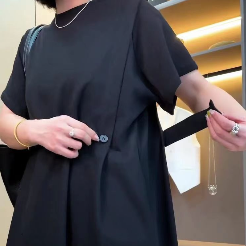 日版設計款連身裙 華麗寬鬆顯瘦洋裝