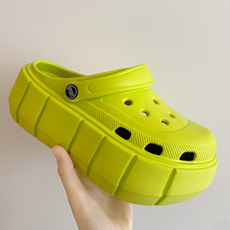 雲朵柔軟觸感涼鞋 夏日沙灘兩穿包頭涼拖水鞋 厚底增高 時尚外穿