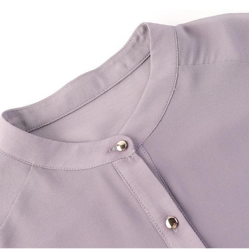 透膚清涼百搭雪紡襯衫 寬鬆顯瘦上衣 飛飛袖飛鼠袖 喇叭袖 荷葉邊 花邊 純色襯衫