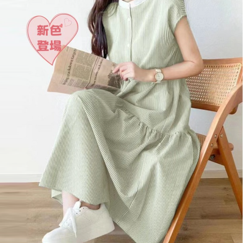 韓國chic ‧ 4色條紋蝴蝶結設計連身裙