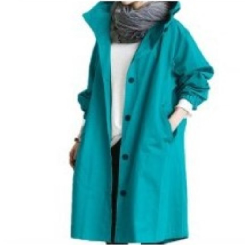 12色可選 秋季修身風衣-中長版設計，休閒百搭顯瘦外套