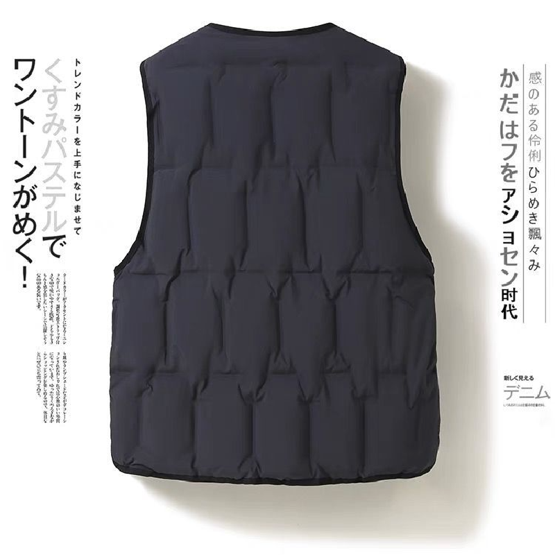 簡約 ‧ 冬季繫腰帶鋪棉背心外套