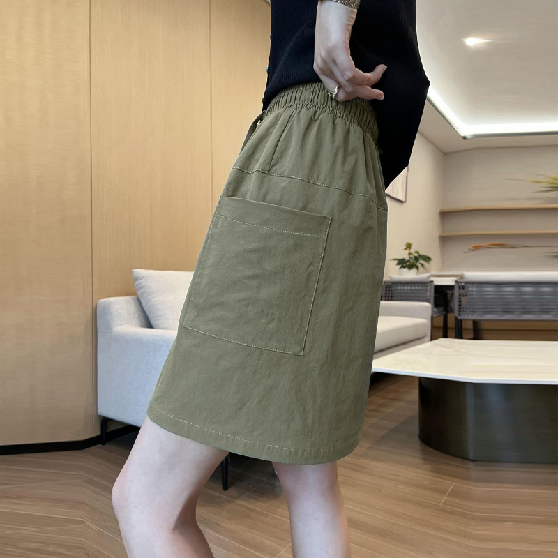 抗UV高腰A字褲裙 濕熱天專屬 薄款顯瘦寬鬆大碼短褲褲裙